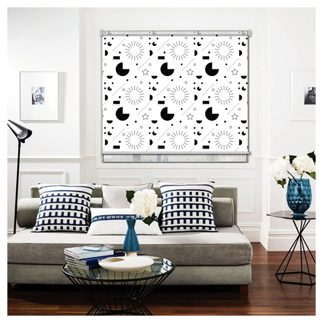 Geometric Scandinavian Nordic Print Window Roller Shade