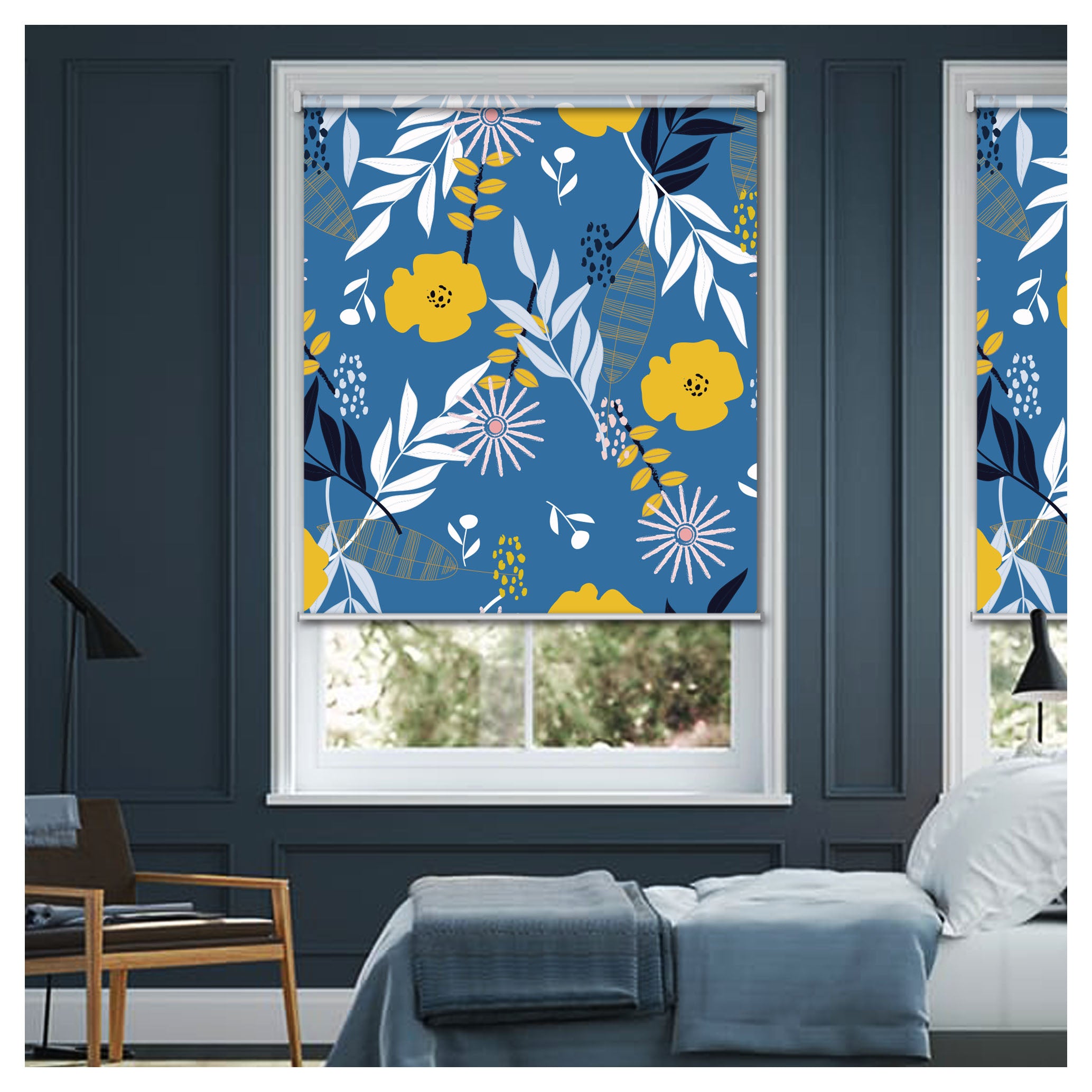 Flora Flower Botanical Plant Print Window Roller Shade Art Shades flora-flower-botanical-plant-print-window-roller-shade-art-shades