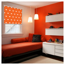 Load image into Gallery viewer, Love Heart Shape in Orange Window Roller Shade
