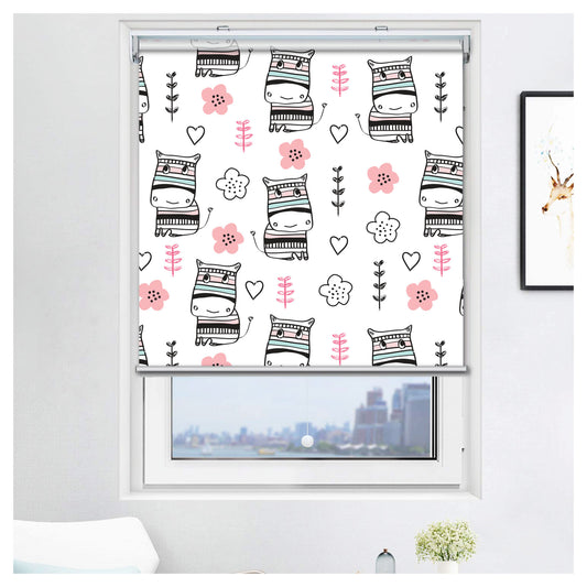 Nursery Cartoon Kid Room Window Roller Shade