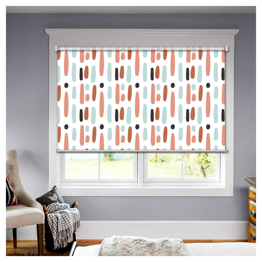Contemporary Geometries Organic Shapes Window Roller Shade