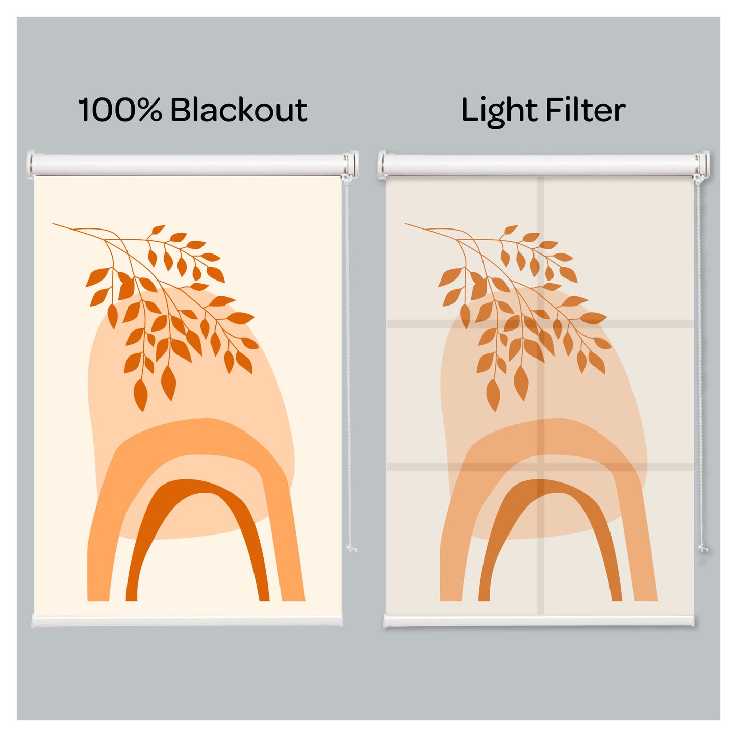 Bohemian Natural Plants Window Roller Shade