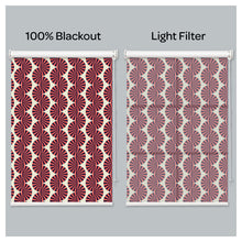 Load image into Gallery viewer, Mid Century Illusion Red Window Roller Shade
