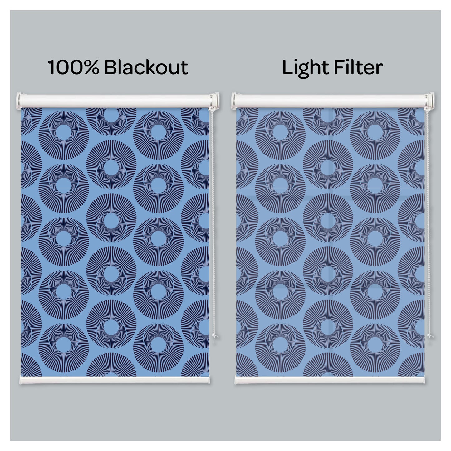 Mid Century Vintage Old School Geometric Print Window Roller Shade
