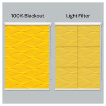 Load image into Gallery viewer, Mid Century Bright Yellow Illusion Window Roller Shade
