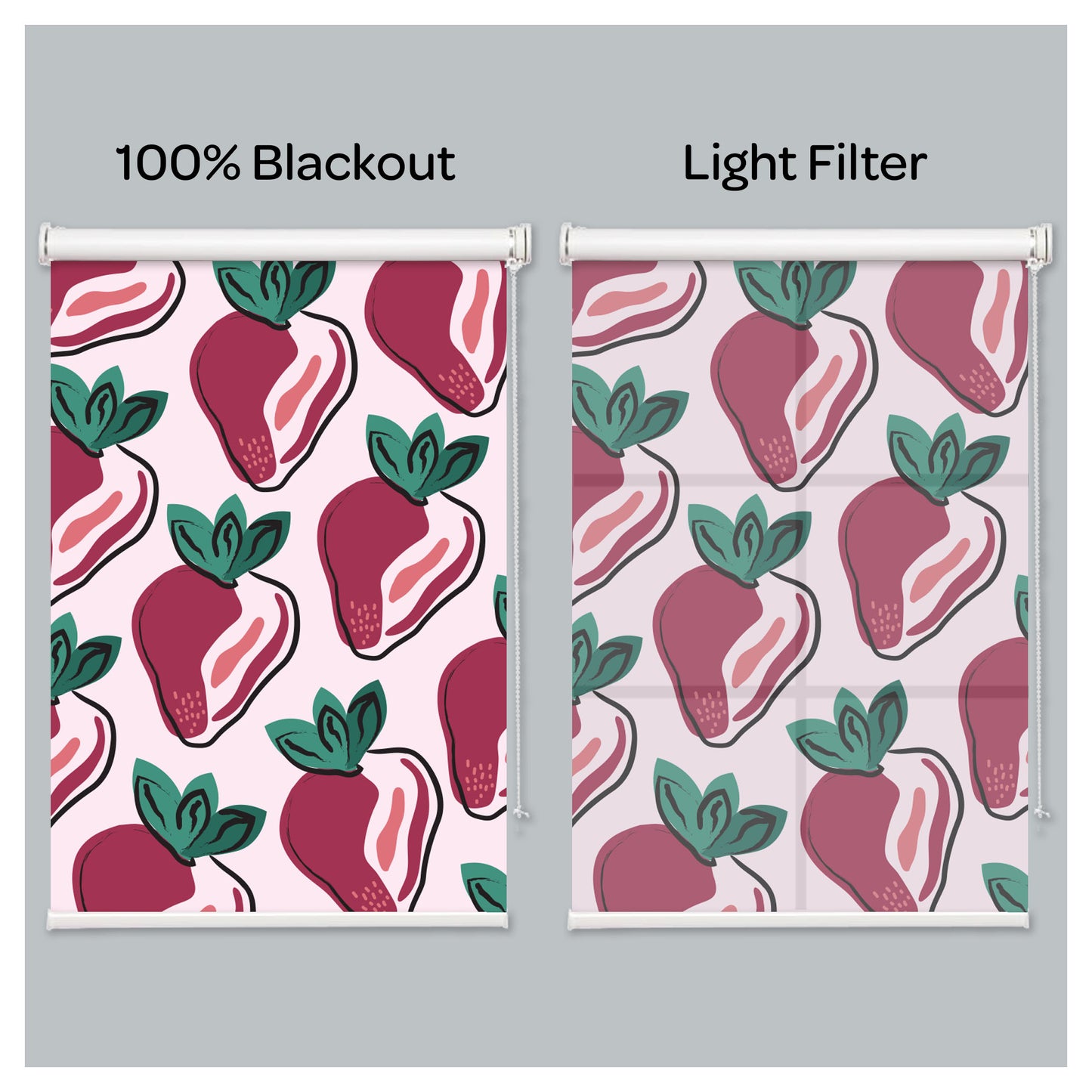 Strawberry Fruits Window Roller Shade