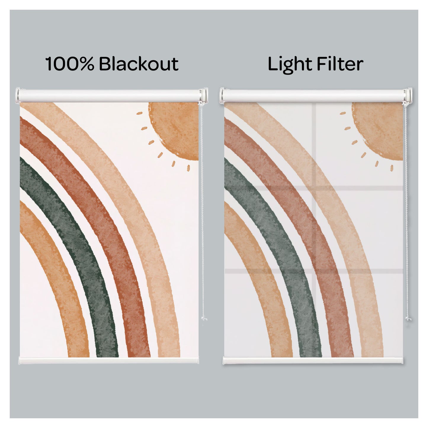 Bohemian Rainbow and Sun Window Roller Shade