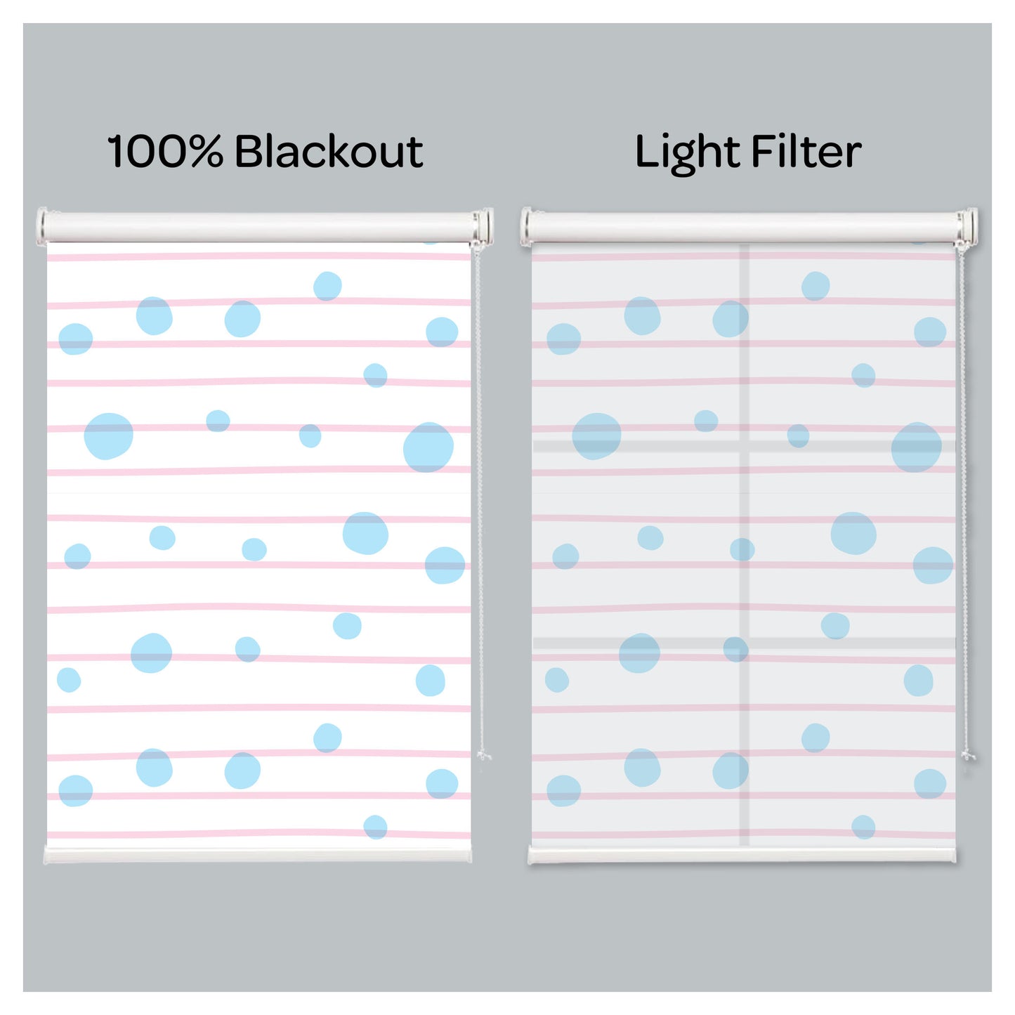 Pastel Bubble Nursery Theme Window Roller Shade