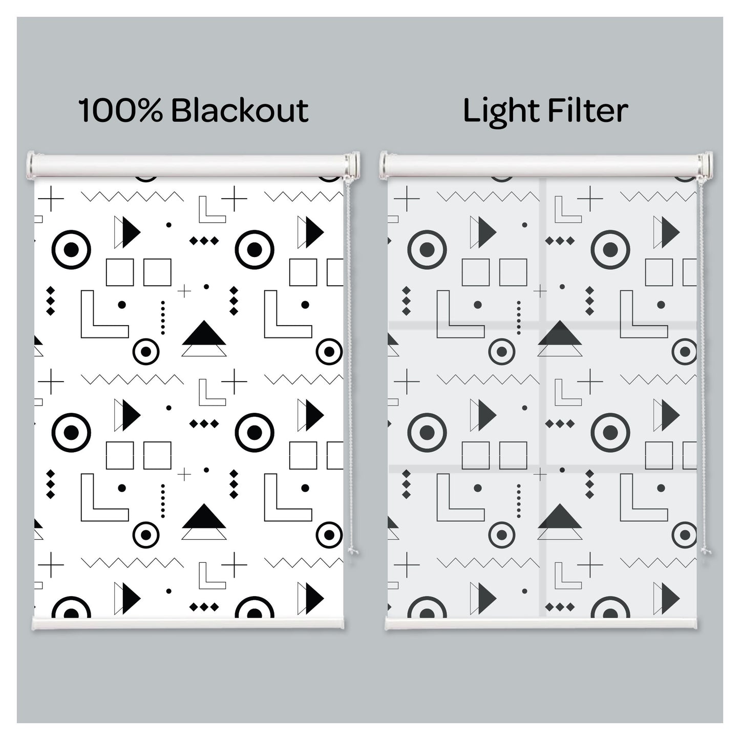 Geometric Minimalist Window Roller Shade