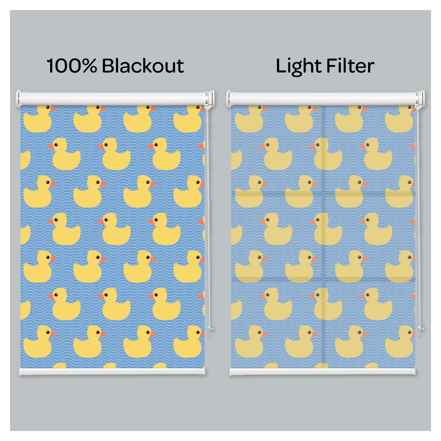 Yellow Duck Nursery Kid Room Window Roller Shade