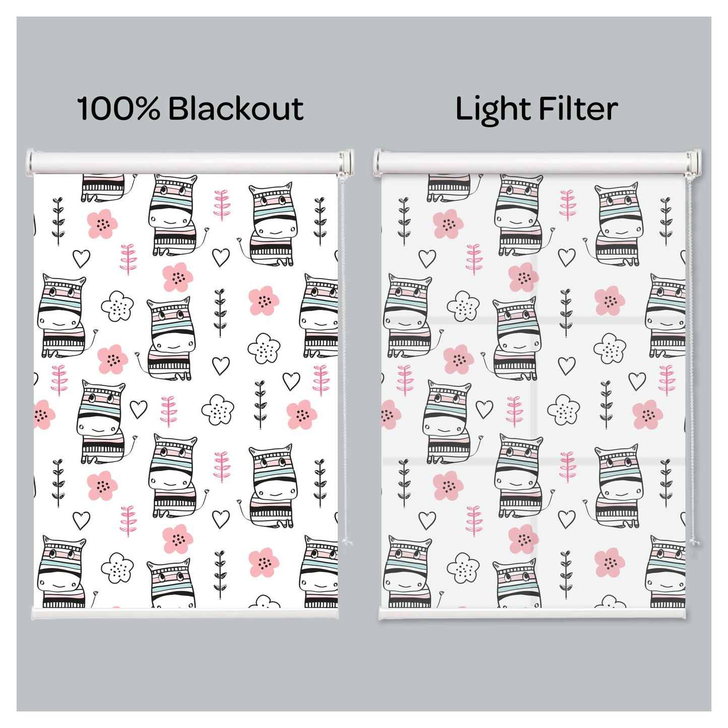 Nursery Cartoon Kid Room Window Roller Shade
