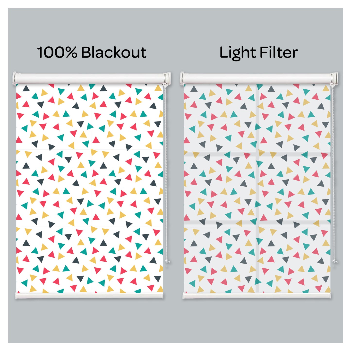 Triangle Confetti Colorful Window Roller Shade