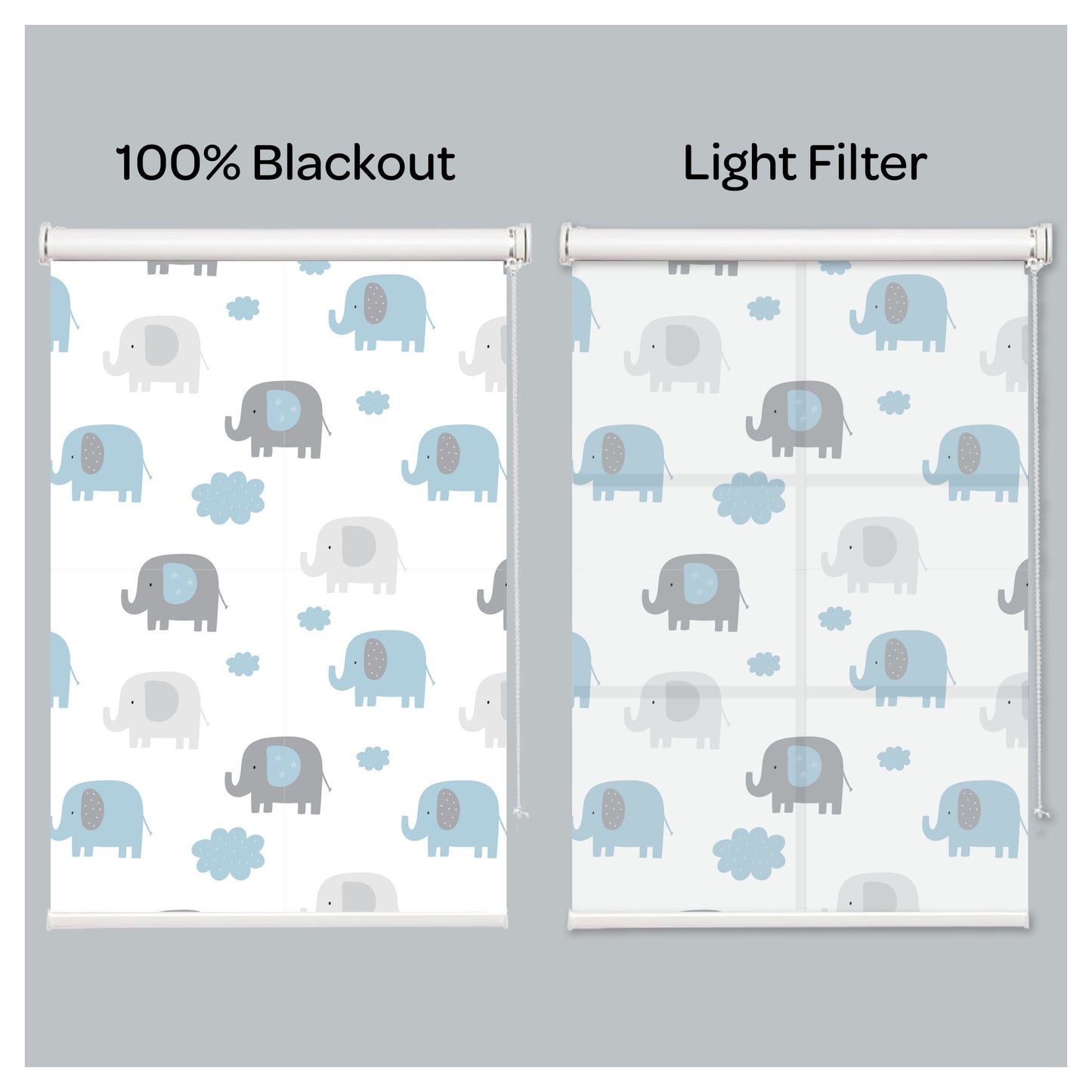Nursery Elephants Window Roller Shade