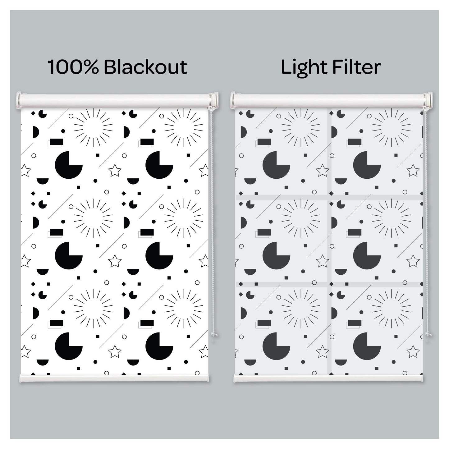 Geometric Scandinavian Nordic Print Window Roller Shade