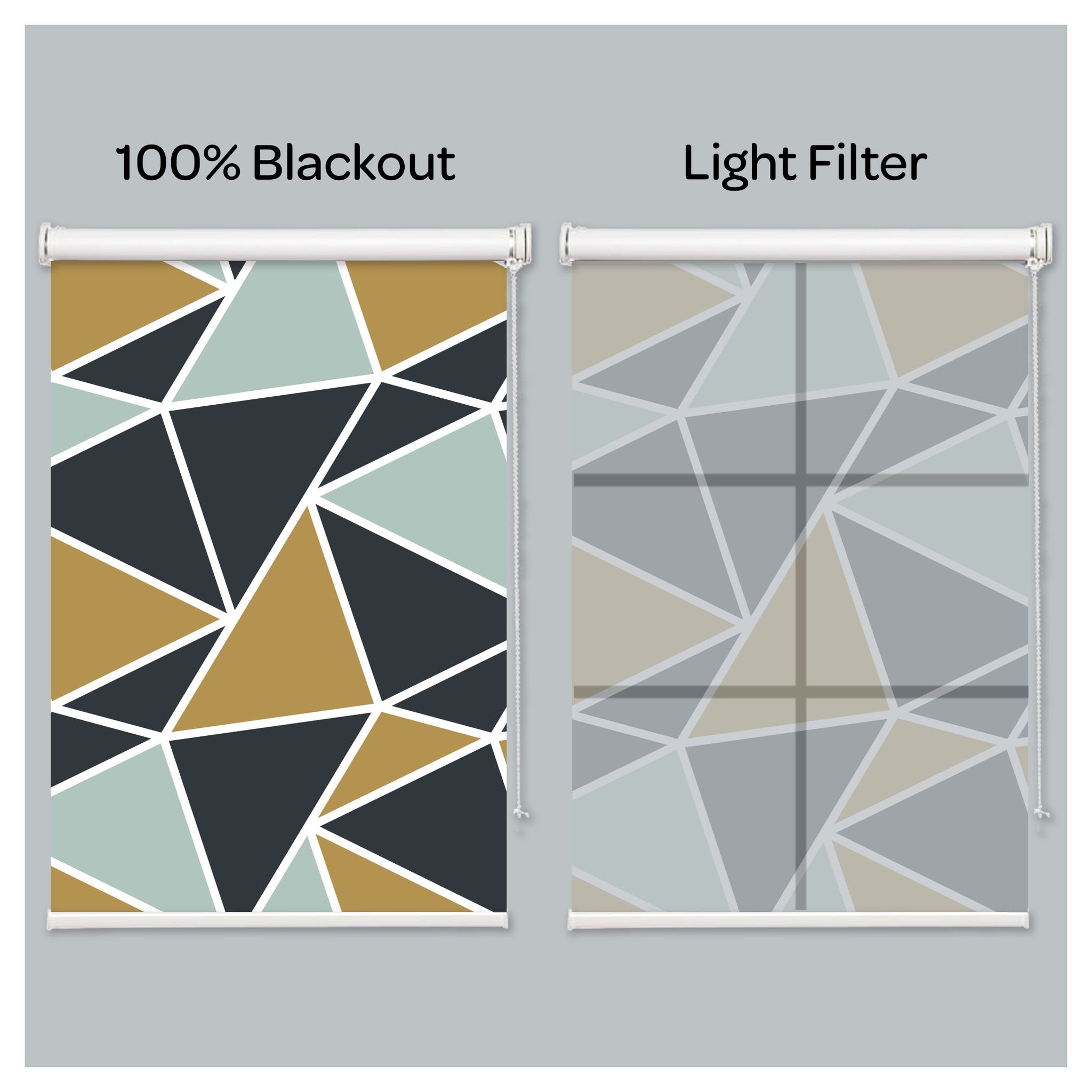 Shaded Pattern Window Mid Century Geometric Pattern Print Window Roller Shade – Art Shades