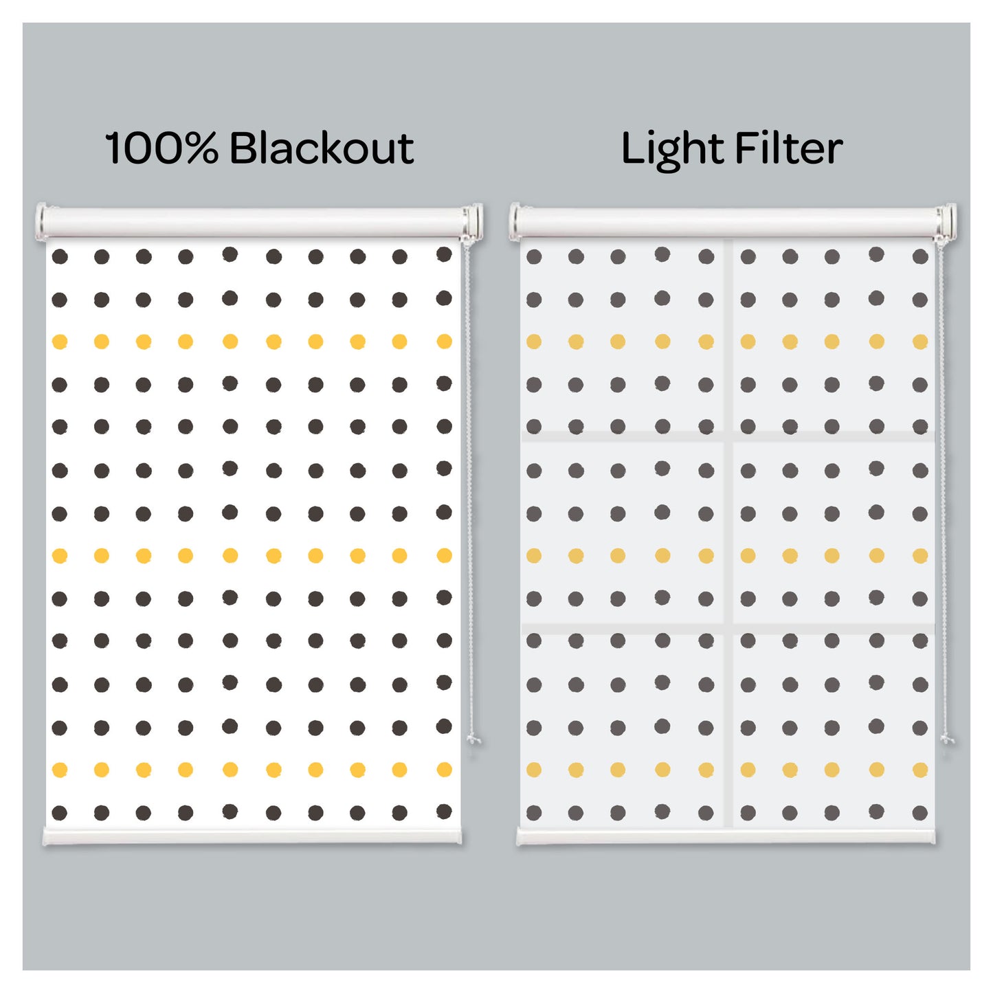 Minimalist Polka Dot Window Roller Shade