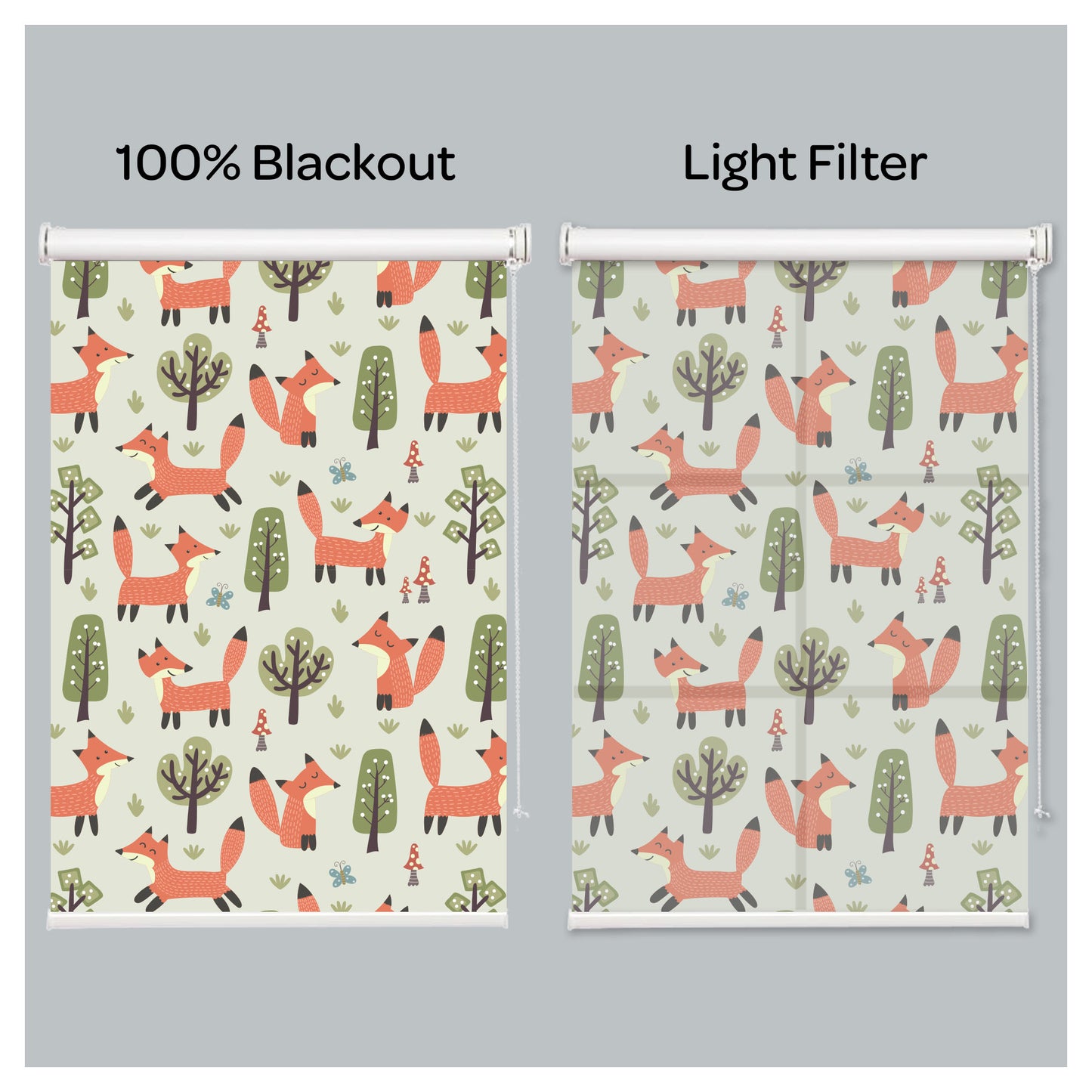 Nursery Fox in Forest Window Roller Shade