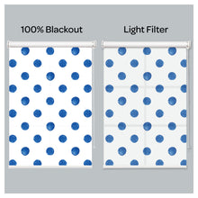 Load image into Gallery viewer, Blue Watercolor Polka Dots Window Roller Shade
