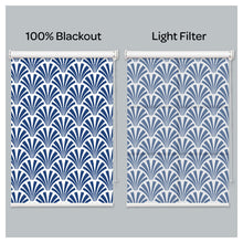 Load image into Gallery viewer, Blue Japanese Style Shell Shape Print Window Roller Shade
