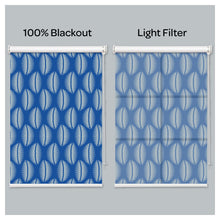 Load image into Gallery viewer, Mid Century Geometric Illusion Blue Window Roller Shade

