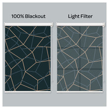 Load image into Gallery viewer, Modern Geometric in Dark Tone Window Roller Shade
