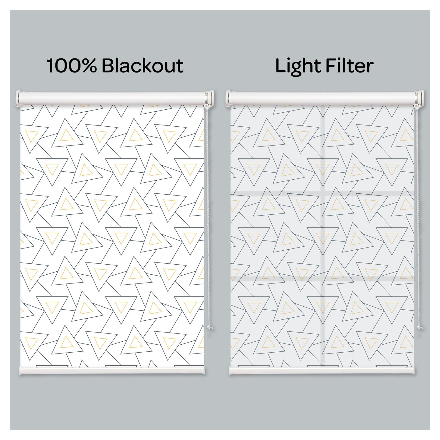 Minimalist Triangle Pattern Print Window Roller Shade