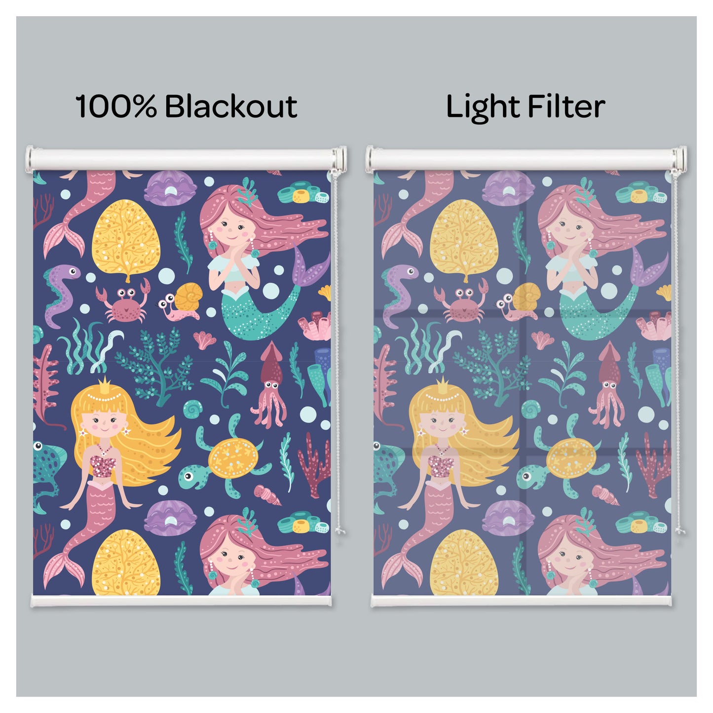 Mermaid in Seaworld Window Roller Shade