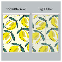 Load image into Gallery viewer, Hand Painted Lemon Window Roller Shade
