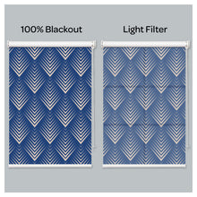 Load image into Gallery viewer, Mid Century Blue Geometry Window Roller Shade
