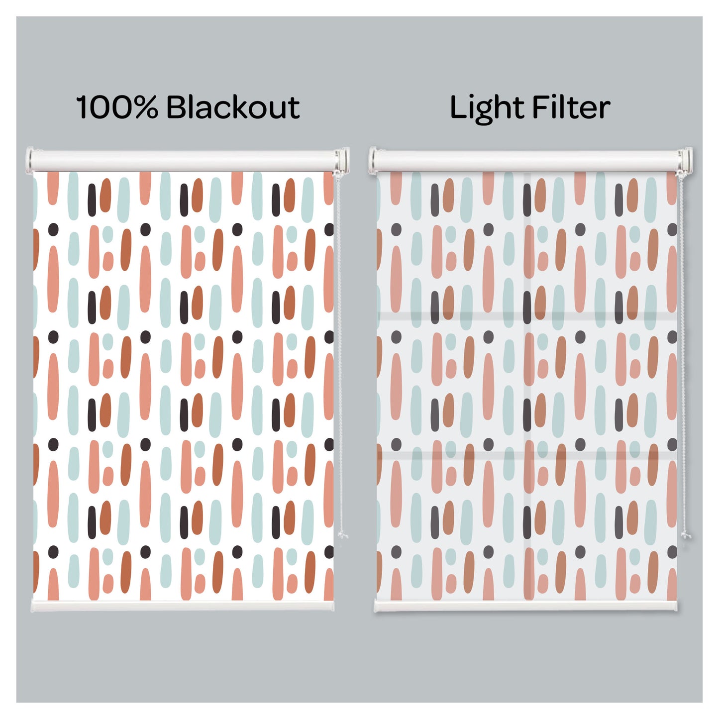 Contemporary Geometries Organic Shapes Window Roller Shade