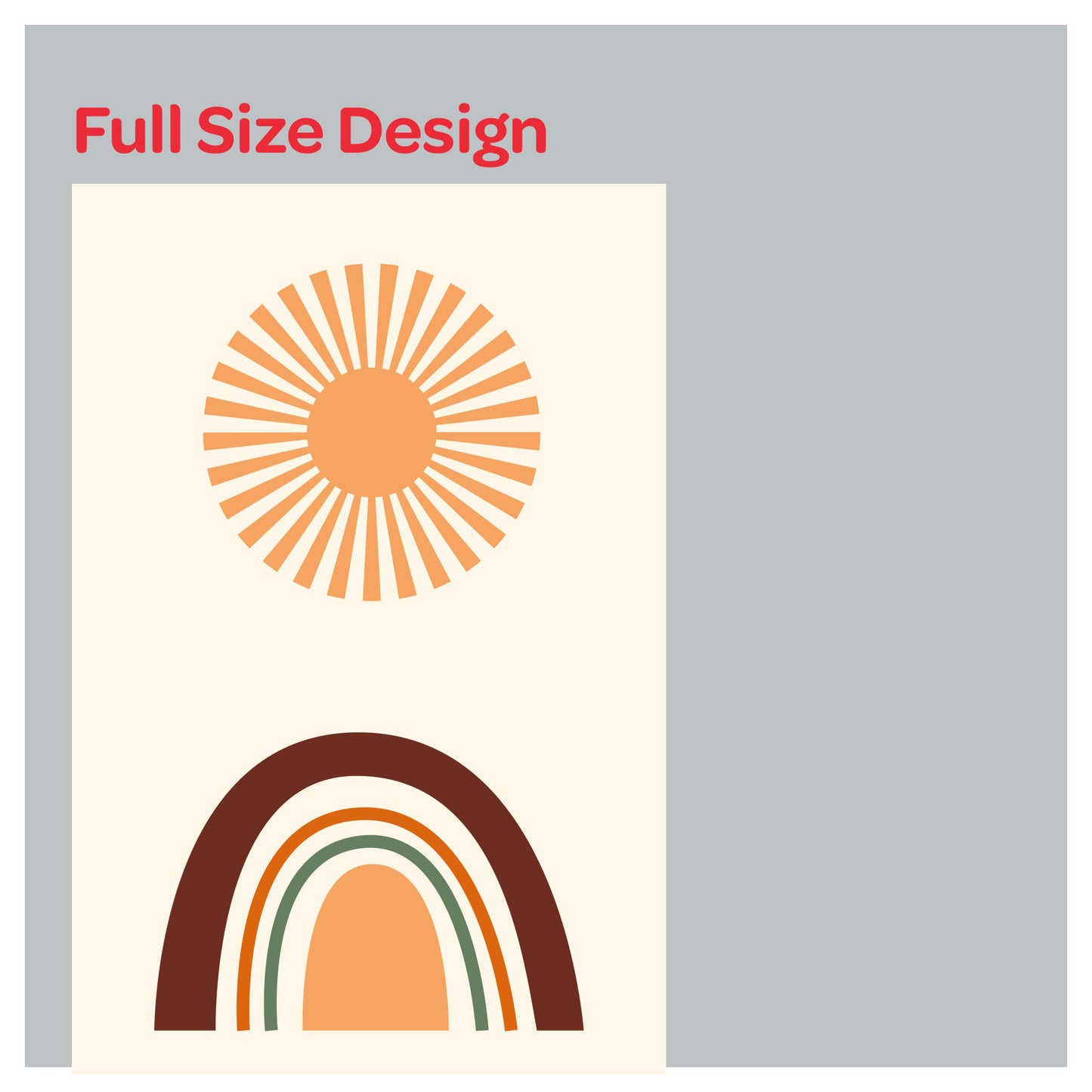 Mountain and Sun Bohemian Window Roller Shade