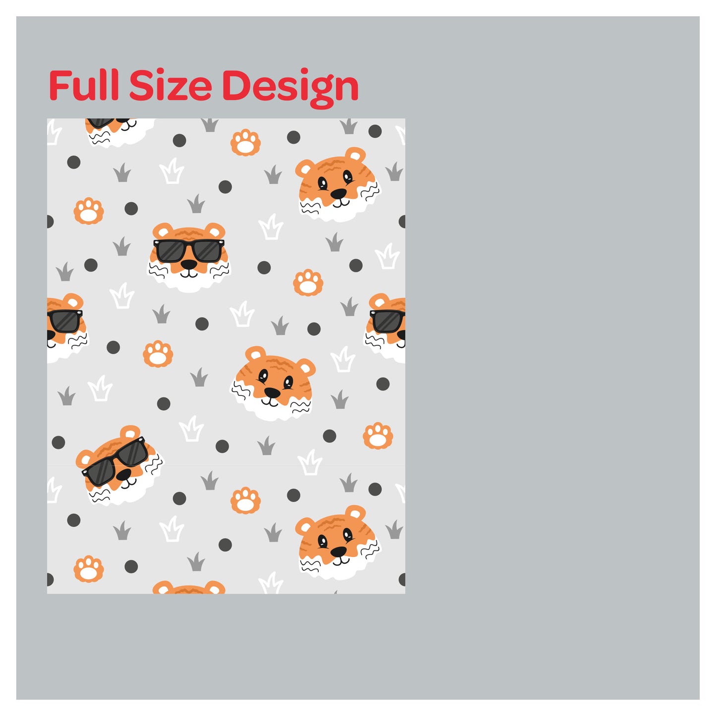 Cartoon Tiger Nursery Room Window Roller Shade