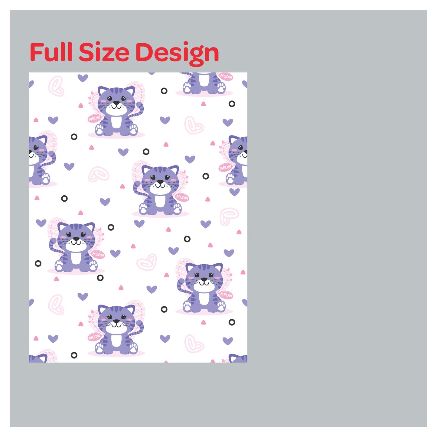 Cute Kitten Cartoon Pattern Print Theme Window Roller Shade