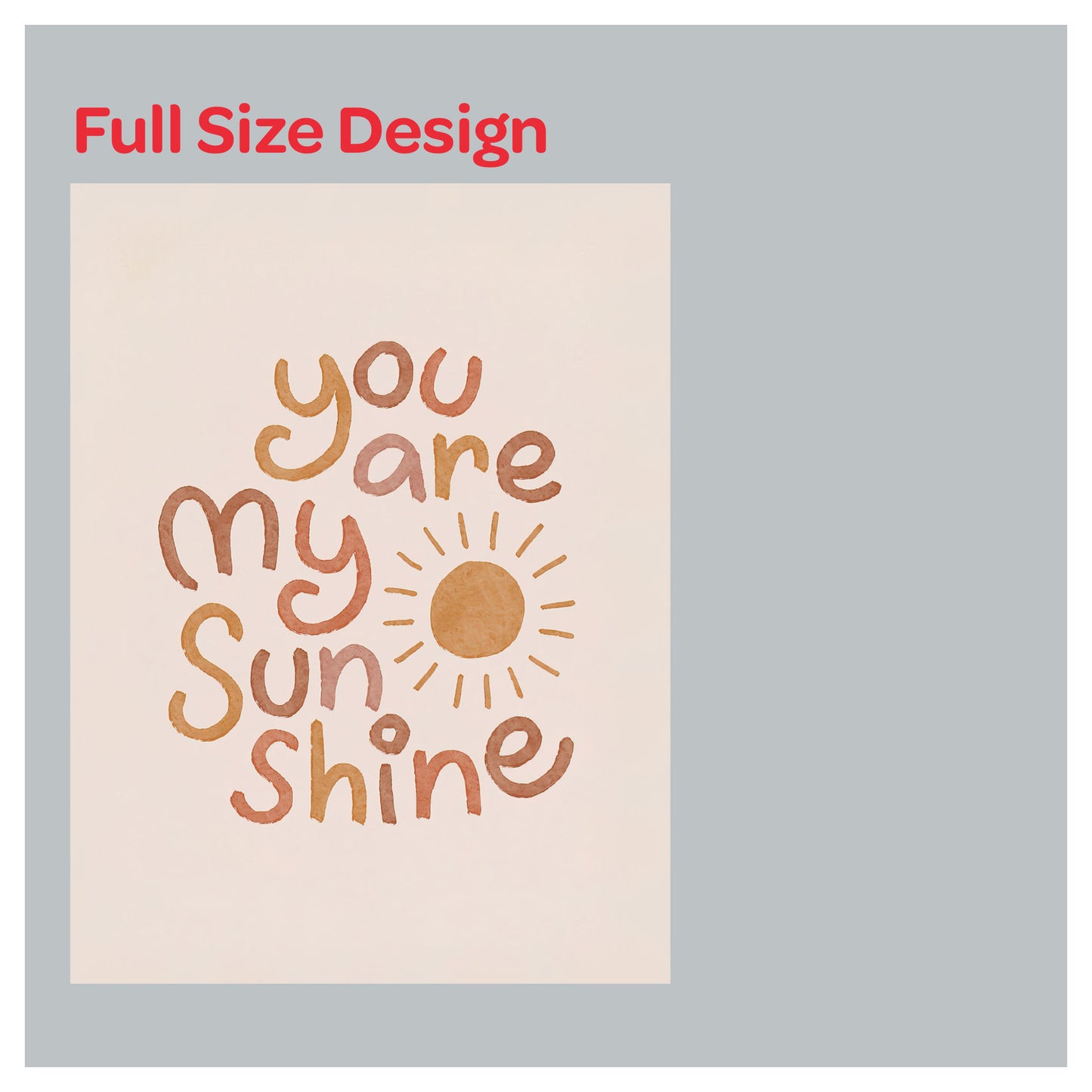 "YOU ARE MY SUNSHINE" Boho Pattern Print Theme Window Roller Shade