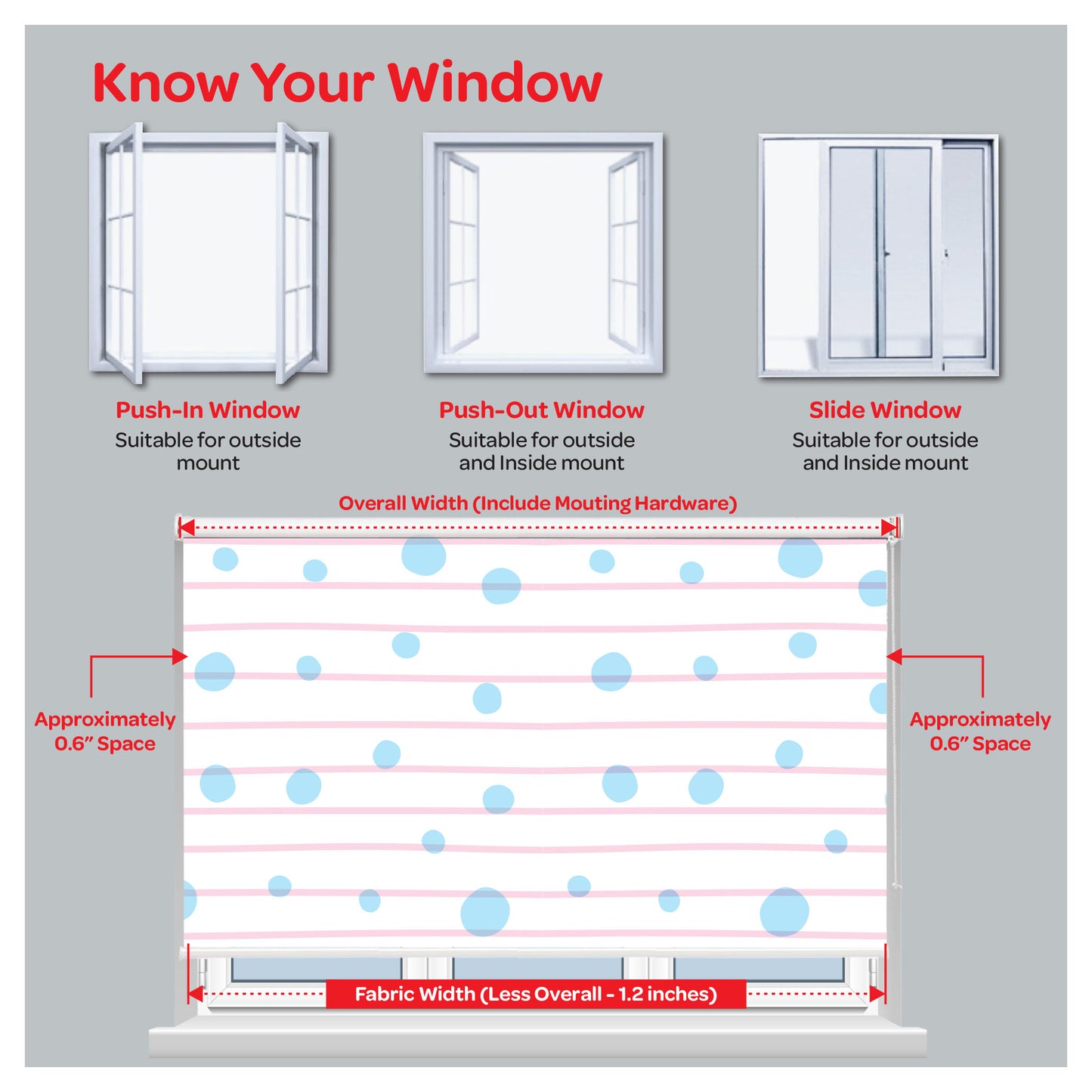 Pastel Bubble Nursery Theme Window Roller Shade