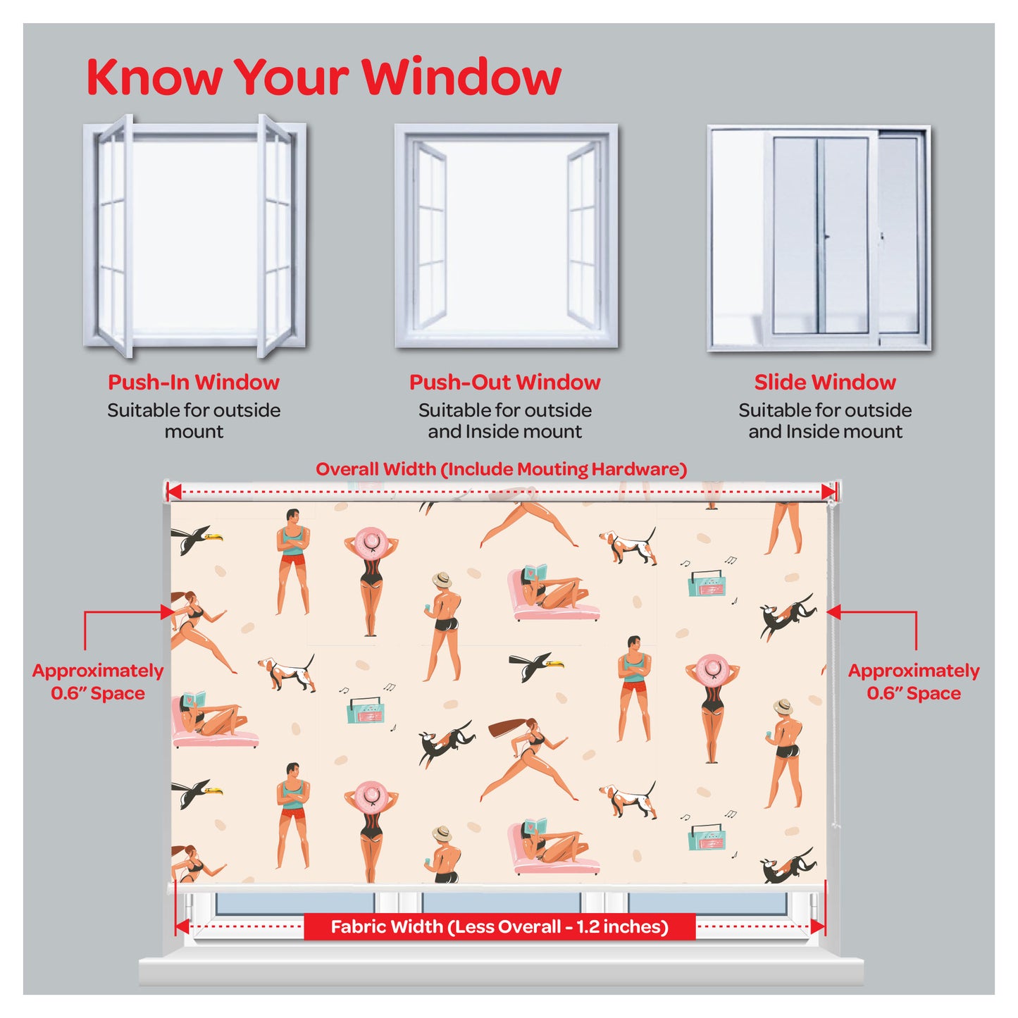 Summer Beach Life Window Roller Shade