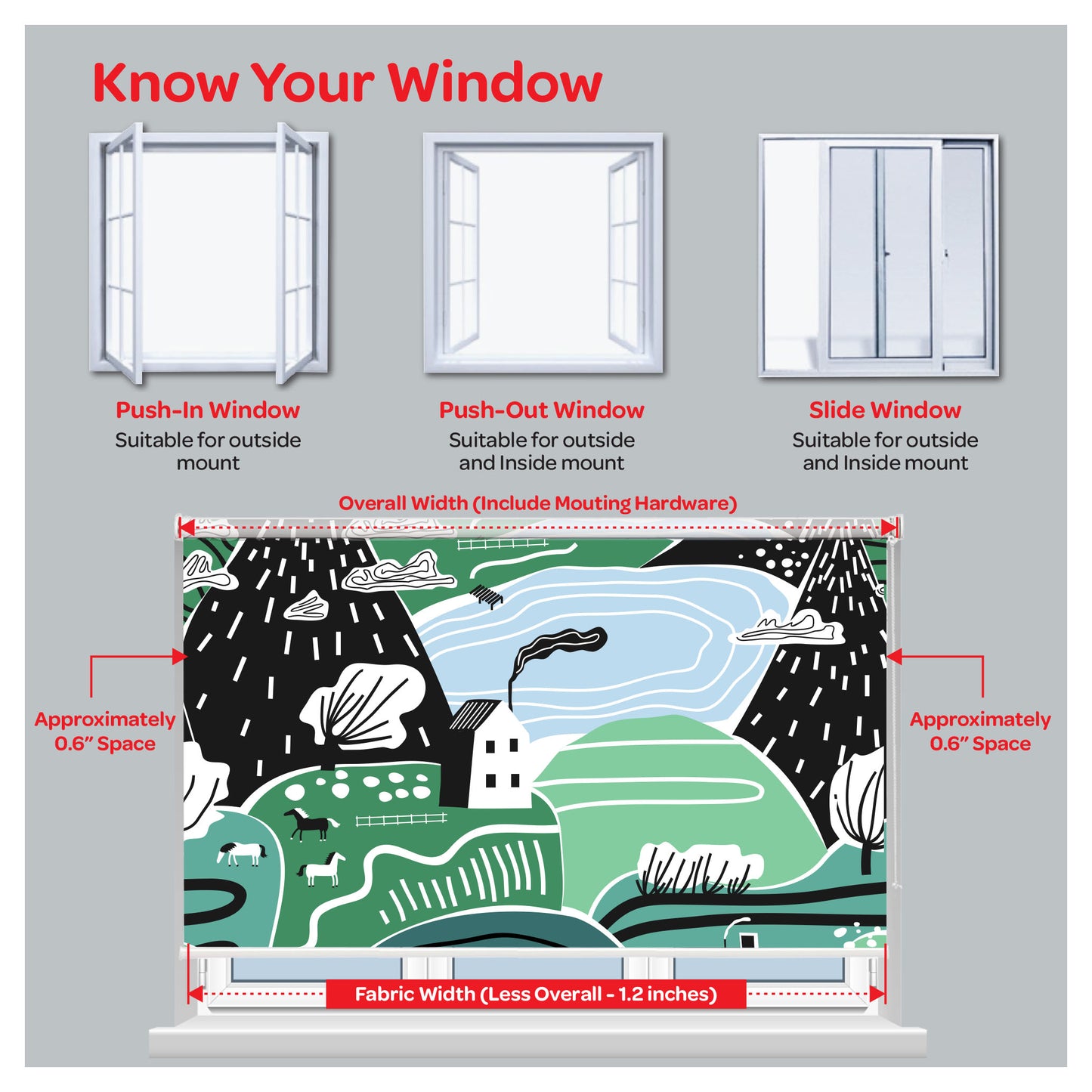 Mountain Life Window Roller Shade