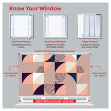 Load image into Gallery viewer, Boho Contemporary Geometric Nordic Art Print Window Roller Shade
