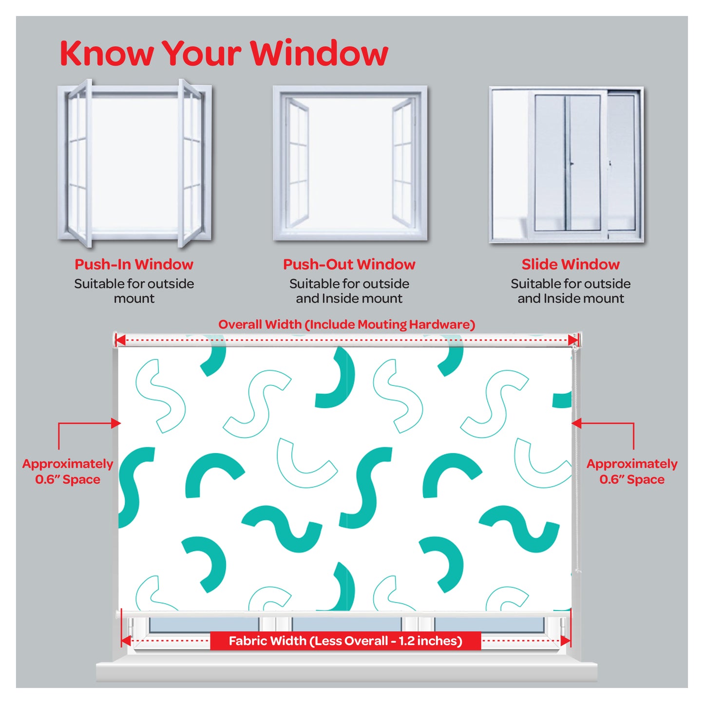 Green S Shapes Window Roller Shade