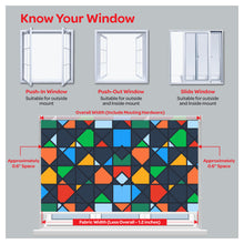 Load image into Gallery viewer, Mid Century Game Mosaic Window Roller Shade
