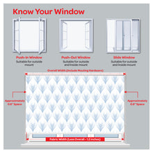 Load image into Gallery viewer, Blue Geometries White Window Roller Shade

