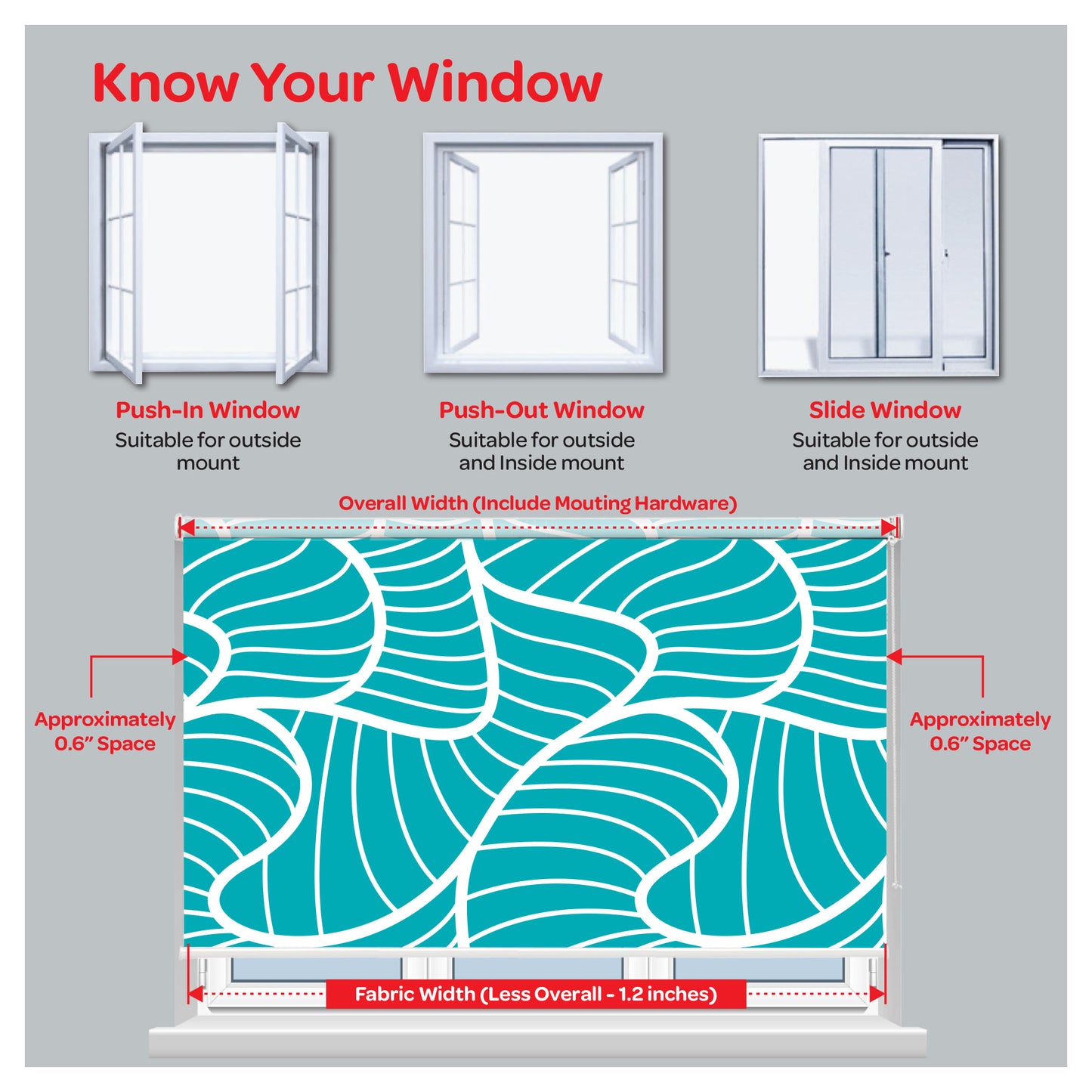 Teal Blue Geometries Line Window Roller Shade