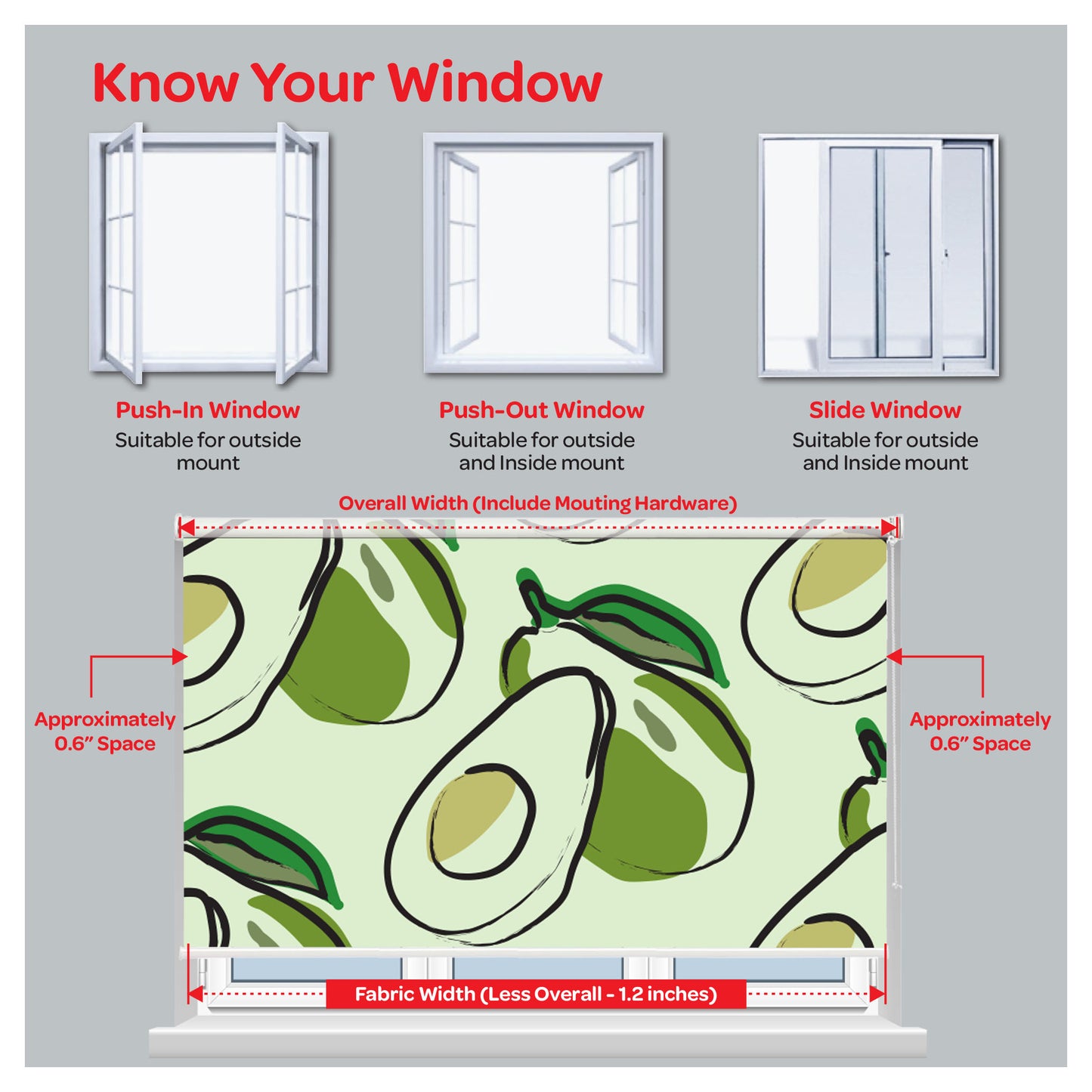 Avocado Green Window Roller Shade