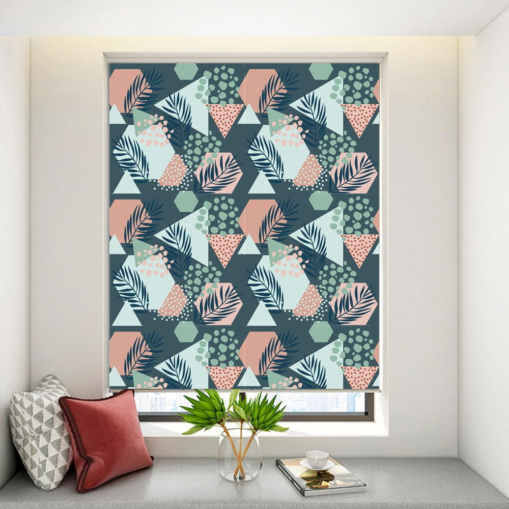 Palm Leaf and Shape Window Roller Shade