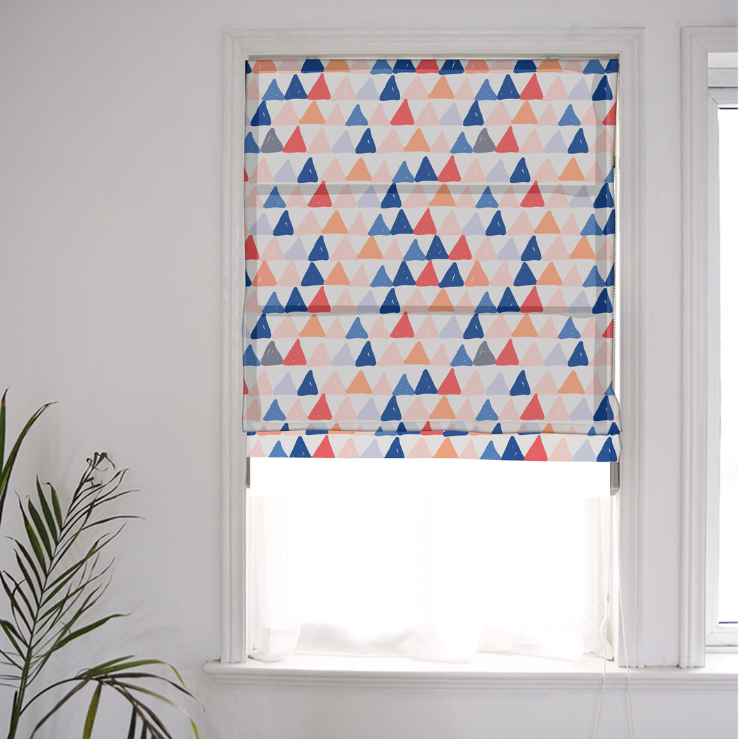 Triangular Seamless Linen Window Roman Shade